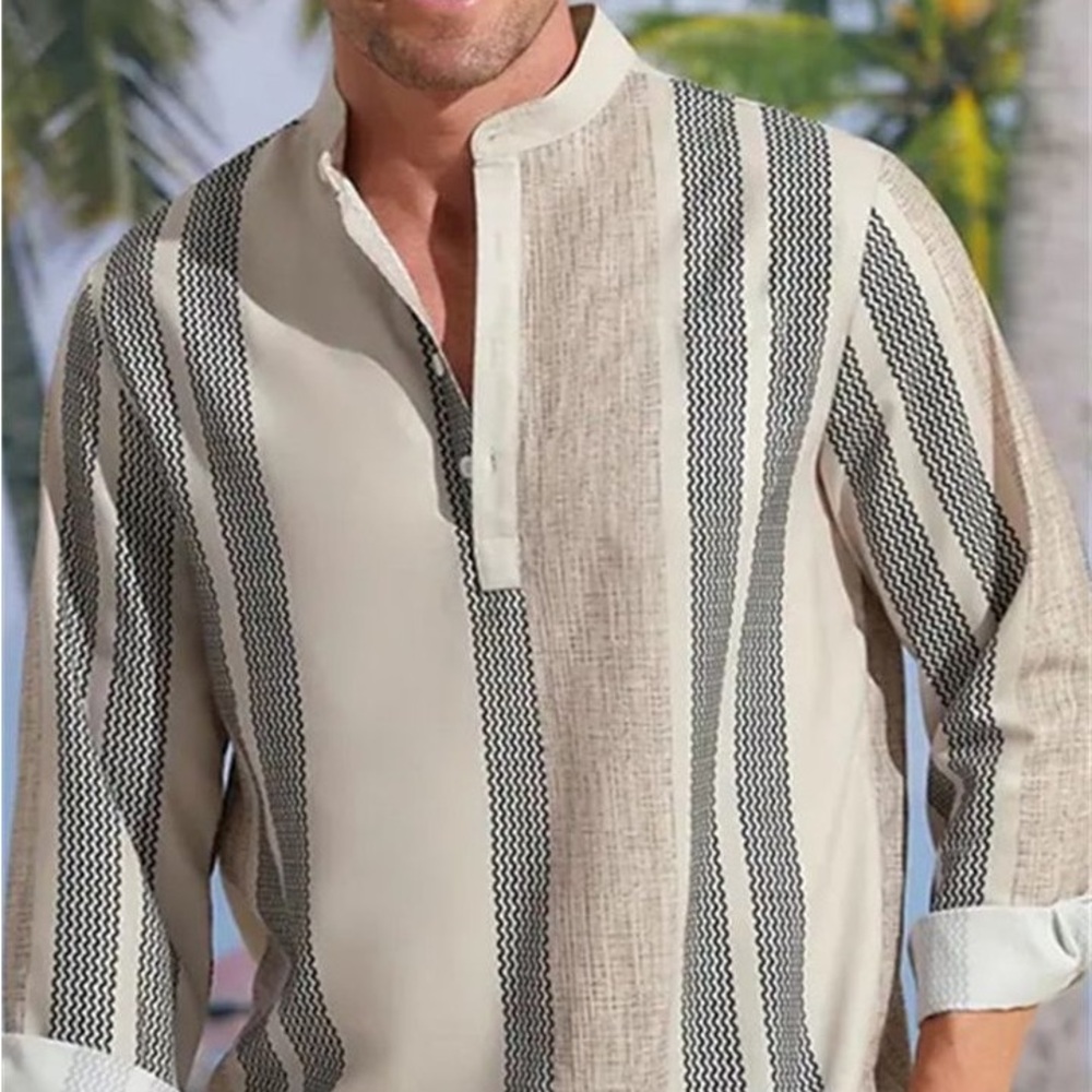 NEW HARDDADDY 100% Bamboo Boho Hippie Beachy Cruise Vacation Sz L Blue Color HCS